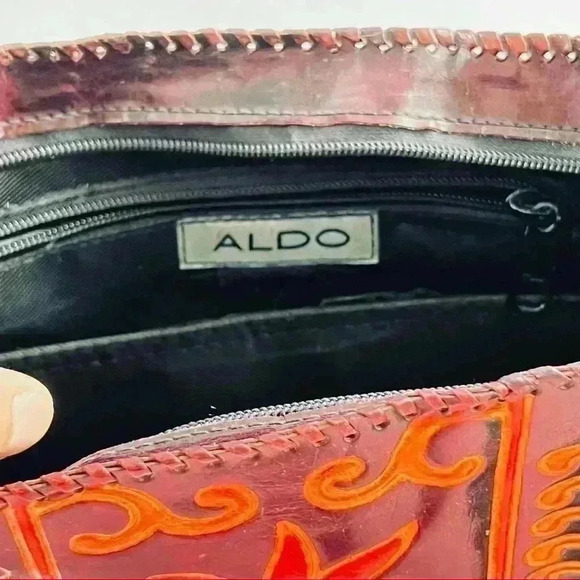 ALDO  SHOULDER WOMEN BROWN LEATHER BAG - Picture 6 of 9